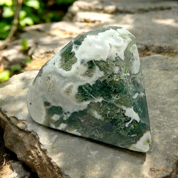 Moss Agate Diamond - Picture 1 of 6